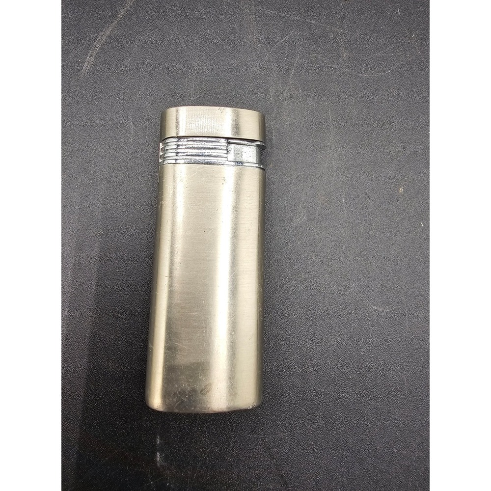 Vintage Style Brushed Gold Metal Refillable Butane Torch Lighter Slim Pocket